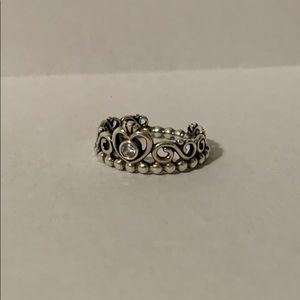 Pandora Princess Tiara Ring (Silver) Sz 5